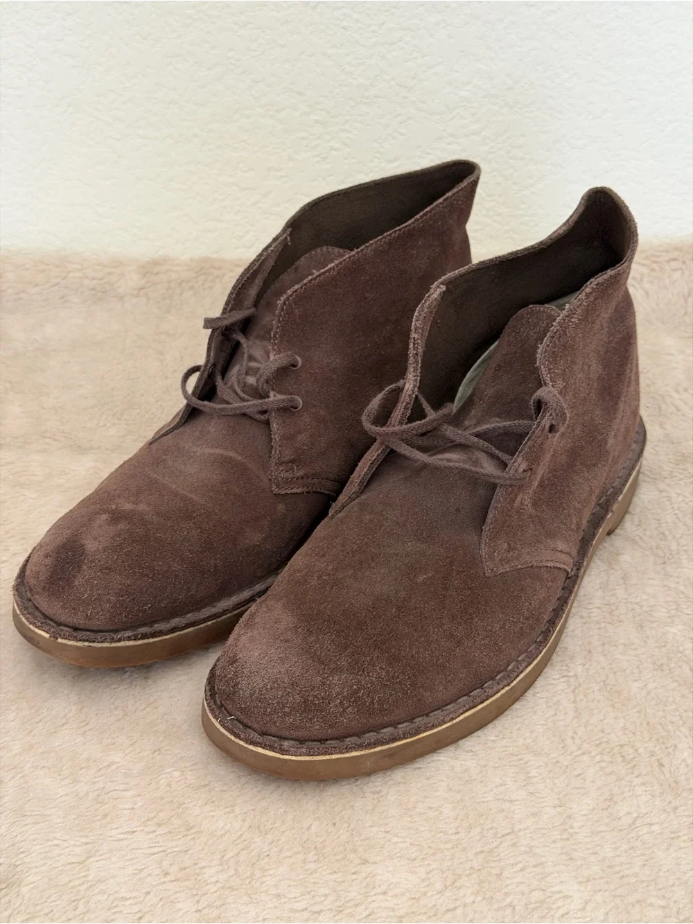 Clarks Men’s Bushacre 2 Brown Suede Leather Chukka Boots Size 11.5